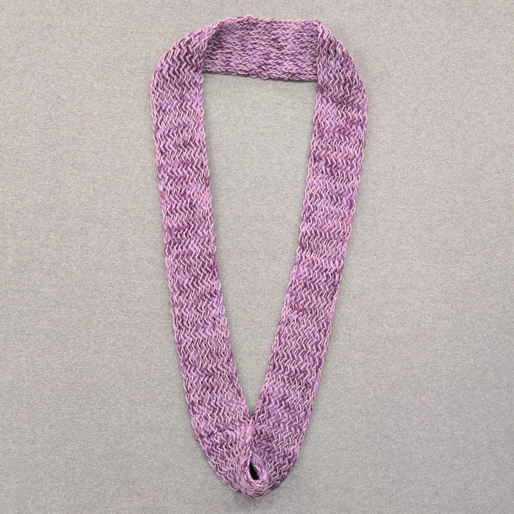 Handmade Infinity Scarf Loop Purple Pink Ombre Knit Cozy Winter Accessory - Picture 2 of 2